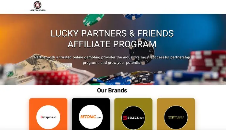 Lucky Partners website screenshot