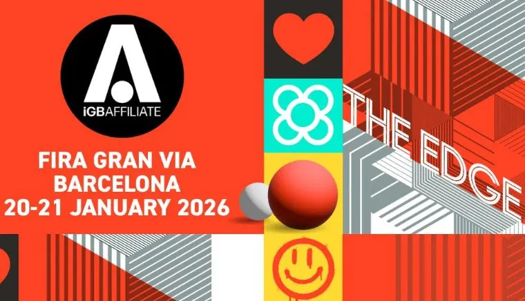 Official invitation graphic for iGB Affiliate Barcelona 2026 featuring event logo and dates