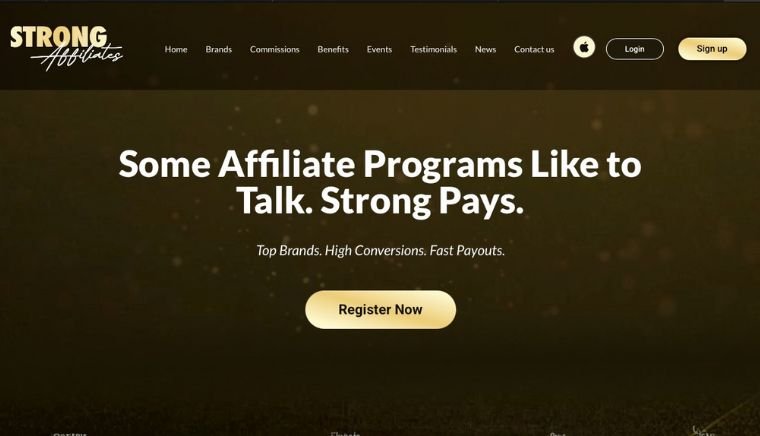 Strong Affiliates website – TOP Partner Spotlight by Lemur Partners